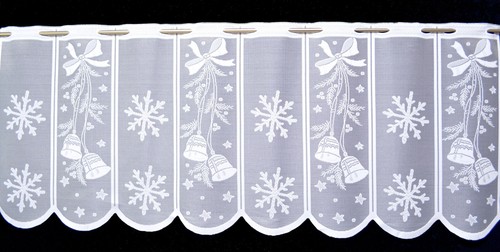 Weiße weihnachtsgardine - weiße,