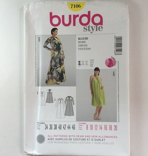 Burda 7106 umstandskleid - burda,