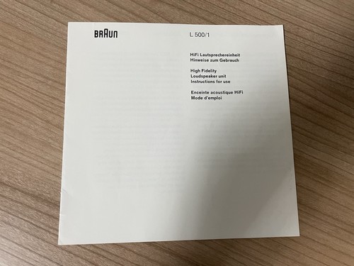 Original braun 500 1 - l, 500/1