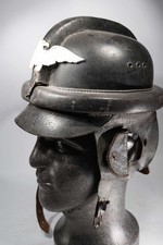 Wehrmacht Motorrad Kradhelm aus Leder der Kradmelder - WWII