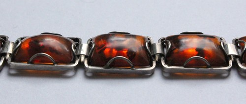 Armband silber 835 bernstein - armband,
