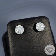 Wert 18290 € Solitär Brillant Ohrringe (2,02 carat) 750 18 Karat Weiß Gold xxyy