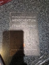 Wilhelm von Humboldt - Menschentum und Staatsgewalt Manu Verlag Augsburg Buch IV