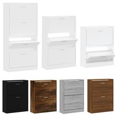 Schuhregal Schuhschrank mit 2/3/4 Fächer Holzwerkstoff Schuhkipper Schuhkommode