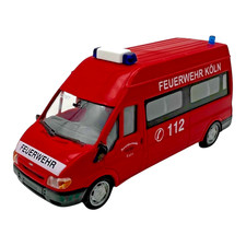 Rietze Modell Ford Transit Hochdach Transporter Feuerwehr köln H0 Modell Rot
