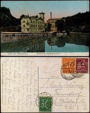 Witzschdorf-Gornau Erzgebirge Sächsische Nähfadenfabrik 1922 Goldrand