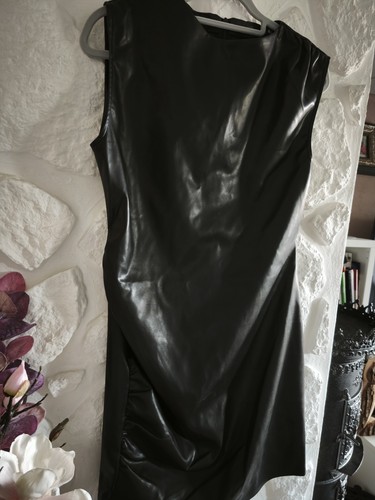 Damen kunstleder kleid - damen,
