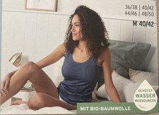 Damen Unterhemd Hemdchen Gr. M 40/42 Blau NEU