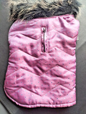 Hundejacke m. Webpelzkragen, gr XS/S rose , Fleecefutter, Klettverschluß * SÜß *
