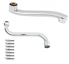 S- AUSLAUF WANDARMATUR ERSATZ AUSLAUF 1/2"  3/4" ANSCHLUSS SCHWENKAUSLAUF