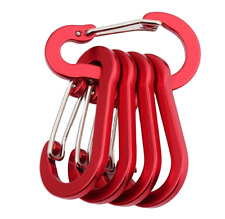 10x ALU Karabiner Schlüssel Schnapphaken ✅ Camping Karabinerhaken Aluminium Hook