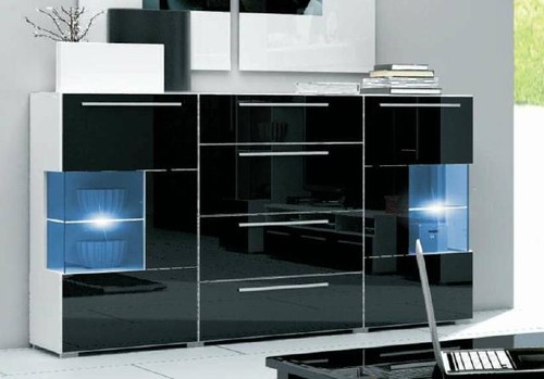 Designer kommode glas vitrine - glas,
