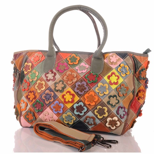 Patchwork leder tasche damen - leder,