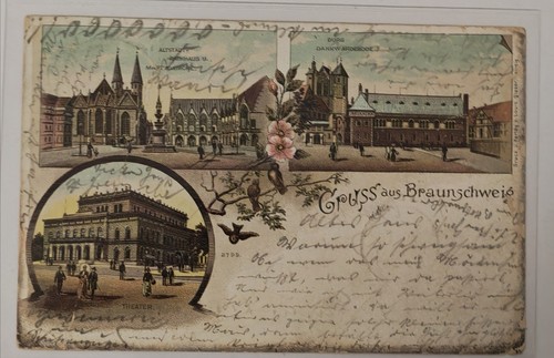 Gruß aus braunschweig 1898 - gruß,