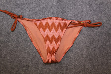 BIKINI UNTERTEIL SLIP  GRÖSSE 34 ORANGE ROSTBRAUN SPITZE  GEBUNDEN H&M