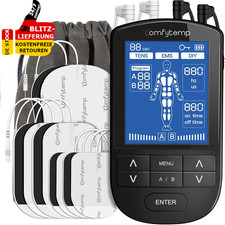 4 Kanäle 8 Elektroden TENS/EMS/DIY Gerät Schmerztherapie Mit 24 Modi Massage 