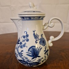 Wellco Design Zwiebelmuster Kaffeekanne Porzellan