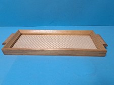 DDR  HOLZTABLETT MIT GLASBODEN