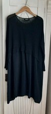 •°•.★ tigha ★.•°• Kleid Langarm Lässig Oversize Schwarz Gr. S 36 