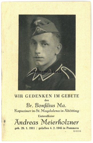 Orig sterbebild kapuziner - orig.,
