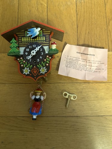 Vintage miniatur kuckucksuhr - miniatur,