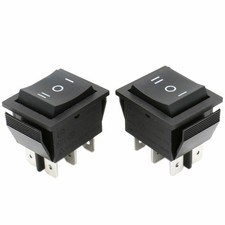 2 Stück Wippenschalter Ein-Aus-Ein, 2 polig (6pin) Wechselschalter 16A 250~ 