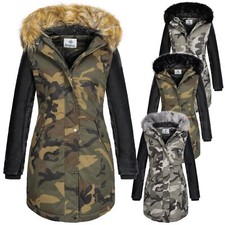 Damen Winter Jacke Camouflage