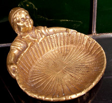 antik Schälchen Messing gold