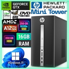 Desktop PC Windows 11 PRO Office Büro Computer, 16GB DDR4, 256GB NVMe+200GB HDD