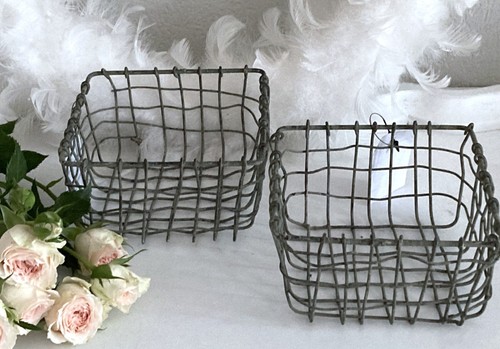 Set shabby korb - 2, körbchen