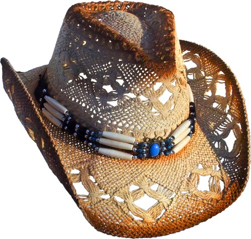 Cowboyhut mit knochen hutband - knochen,