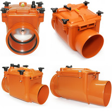 Rückstauverschluss Rückstauklappe DN 75 110 125 160 200 Rattenschutz Rohrklappe