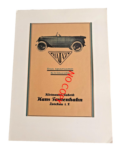 Werbung antik hataz - hataz, kleinauto