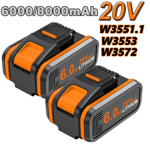 Für worx 20v max - max, 8,0ah