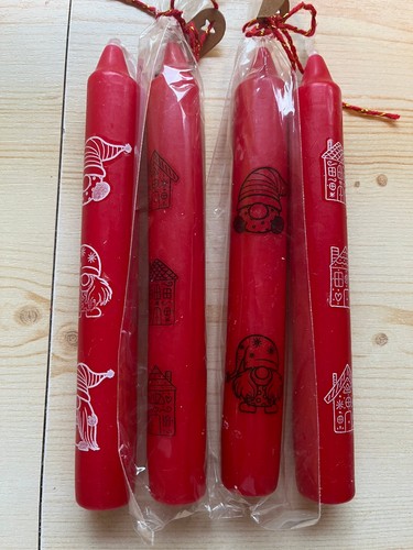Stabkerzen mit weihnachtsmotiv - stabkerzen,