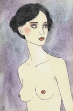 AKT Erotik Tusche Aquarell