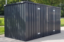 Gartenbox Gartencontainer Gartenhaus RAL7021 4m Sicherheitsschloss Gerätelager