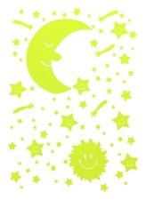 Leucht Sterne Himmel Mond