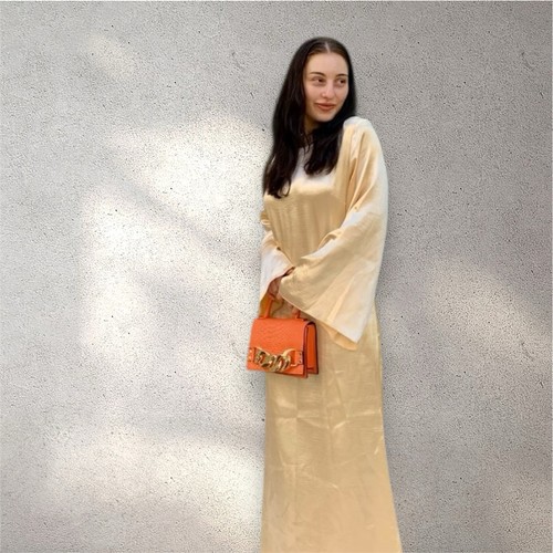 Goldene abaya damen kleid - goldene,