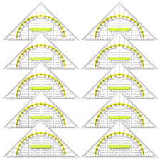 10 Stück Geodreieck aus Kunststof Geodreieck Flexibel Geodreieck mit Griff Bruch