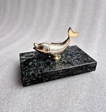 seltener alter 830 Silber Briefbeschwerer Orla Vagn Mogensen Paperweight Fisch