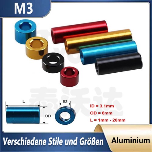 Aluminium distanzhülsen - m3,