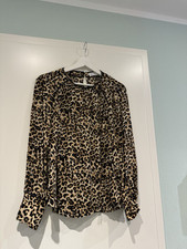 Zara Damen Bluse Gr. 34 Leopard / Leo Look