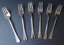 WMF Detmold Besteckteile Kuchengabeln 6 Stück Chromargan