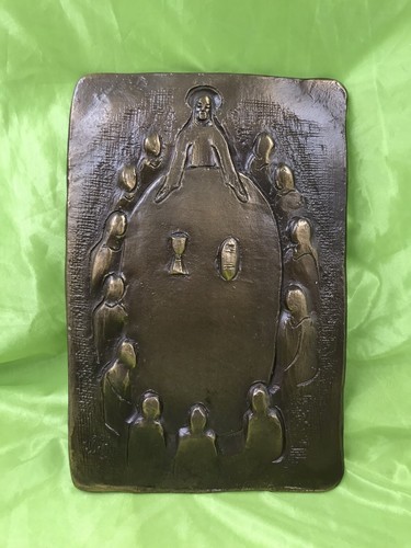 Bronzerelief abendmahl gustav - bronzerelief,