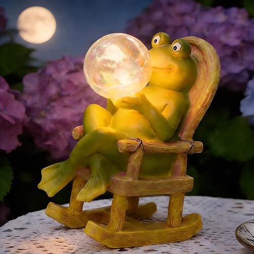 Harz froschfigur led - harz,