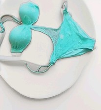 Neu Toller Monokini Boho Ibiza Badeanzug Neon Türkis Gr.S-L