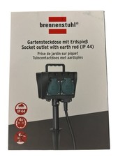 Brennenstuhl 1154440 Gartensteckdose 4fach  Schwarz