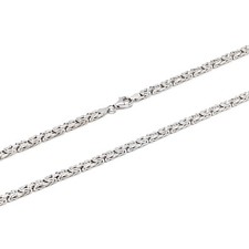 Königskette Silber 3,5 mm - 7 mm und 50 cm - 70 cm - rhodiniert