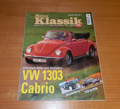 Motor klassik 1996 vw 1303 - 11/1996,,
